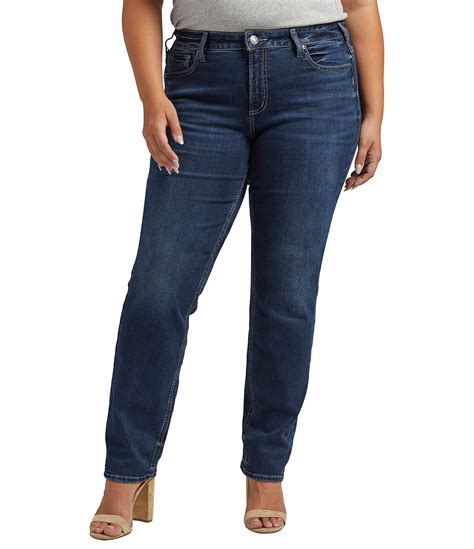Silver Jeans Co Plus Size Suki Mid Rise Straight Leg Jeans Dillards