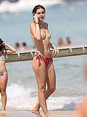 Barbara Opsomer Topless At A Beach In Saint Tropez