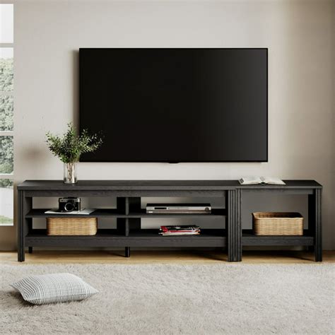 Tv Stand For 85 Inch Tv Wood Media Tv Console Entertainment Center For