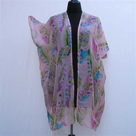 Pink Kimono Plus Size Kimono Jacket Boho Kimono Pink Etsy Plus Size