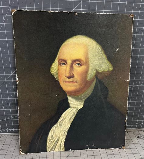 George Washington Print On Cardboard