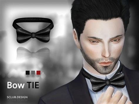 The Sims Resource Bow Tie By S Club • Sims 4 Downloads Sims Mods Sims