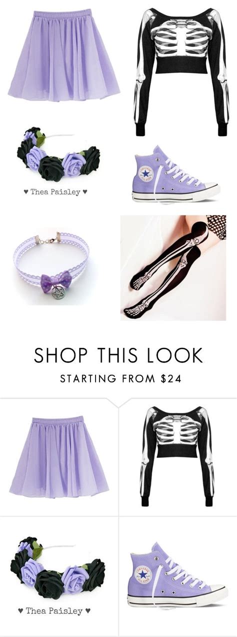 Pastel Goth By Pipertehcat Liked On Polyvore Featuring Converse