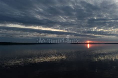 Blue Sky In A Bright Twilight Glow In Calmness On The Horizon Above