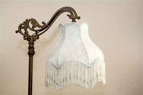 Capulina tiffany style floor light, victorian style tiffany pole lamp, 2 light tiffany floor lamp, 18 inches wide stained glass floor lamps, standing lamp, leaded glass floor lamp (tall: Bridge Floor Lamp Shade Victorian Style Embroidered Lace Tailor Made Lampshades | eBay