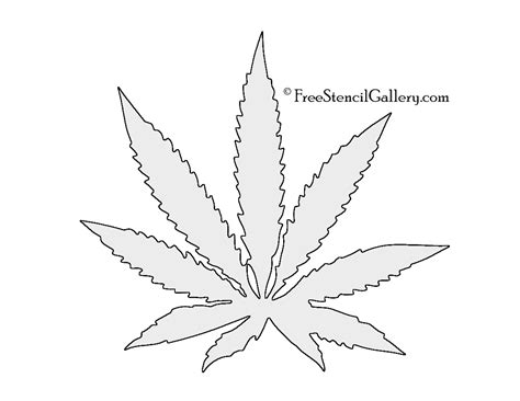 Cannabis Pot Leaf Stencil Free Stencil Gallery