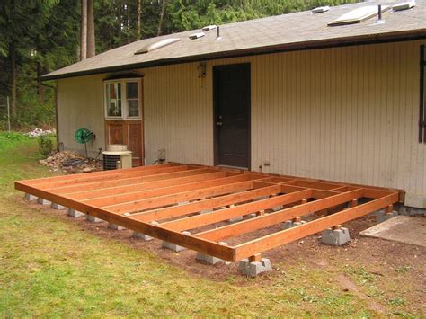 How To Build A Deck Using Deck Blocks Ehow Building A Floating Deck