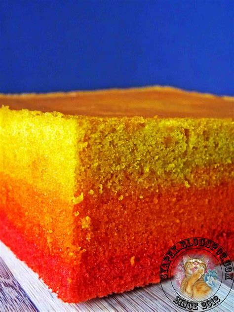 1 sudu kecil esen vanilla. syapex kitchen: Kek Lapis Asam Manis Pelangi Senja