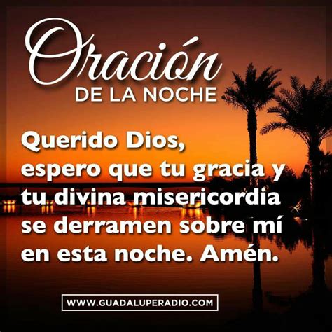 Oración De La Noche Oración De La Noche Querido Dios Noche