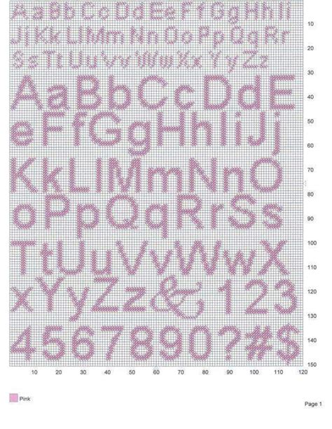 Alphabet And Numbers Plastic Canvas Ornaments Plastic Canvas Stitches