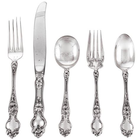 Buy antique silver flatware sets and get the best deals at the lowest prices on ebay! Sterling Art Nouveau Flatware Set of '60 Pieces' For Sale ...