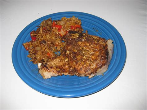 Share this with the snacker in your life. Puerto Rican Fusion Pork Chops and Rice