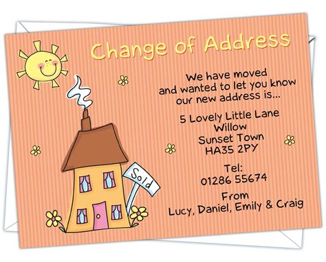 Change Of Address Postcard Template