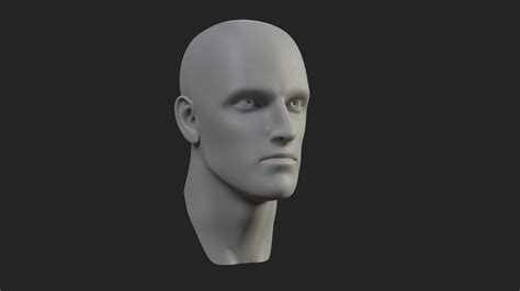 Male Head 3d Model Cgtrader
