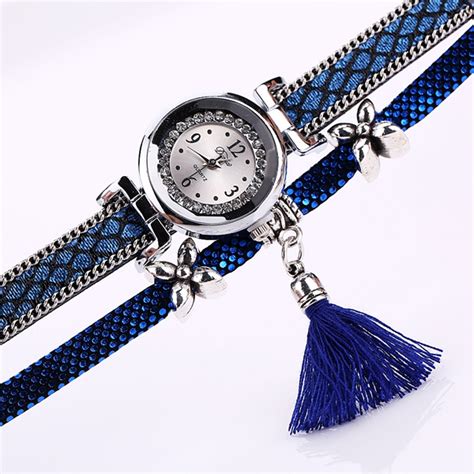 duoya fashion serpentine pattern strap ladies bracelet watch casual women quartz watch at banggood