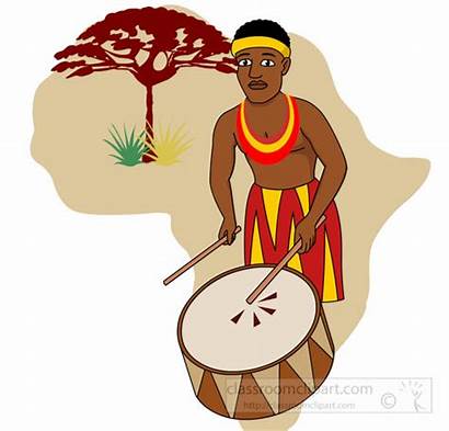 African Clipart Africa Drum Playing Vector Members