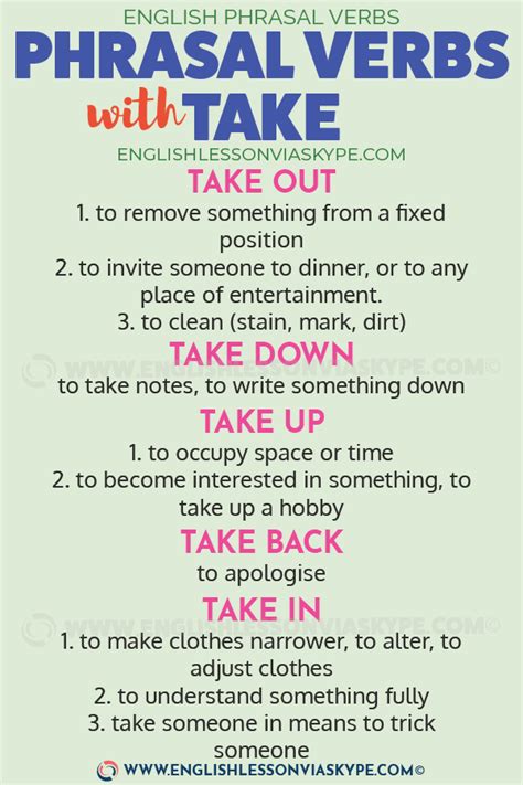 12 Phrasal Verbs With Take With Meanings And Examples Learn English