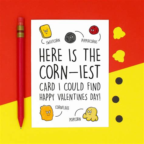 Corniest Pun Valentines Day Card Corny Ts Anniversary Funny