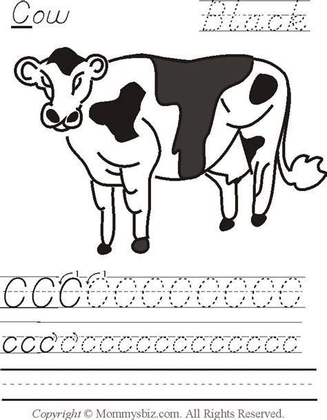 Cow Worksheets For Kindergarten Joshua Banks English Worksheets