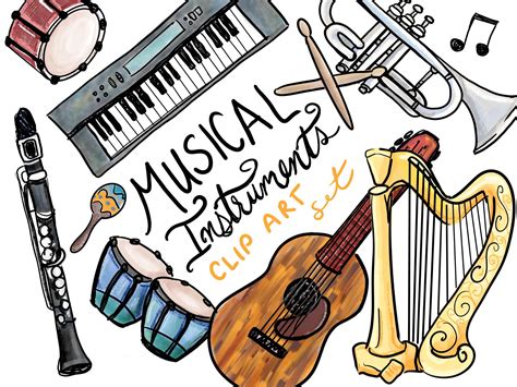 Musical Instruments Clip Art Commercial Use Instruments Clip Art Music