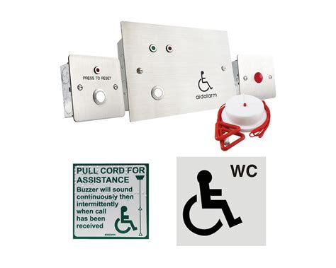 Disabled Person Toilet Alarm Kit Stainless Steel