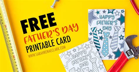 Simply fold the page in half vertical or horizontally depending on the template you pick. Free Father's Day Card | Printable Template - Sarah Renae ...