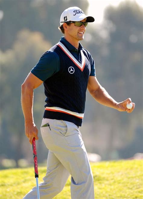 Pga Golfer Adam Scott Is Seen During The Final Round Of The Northern Trust Open At The Riviera