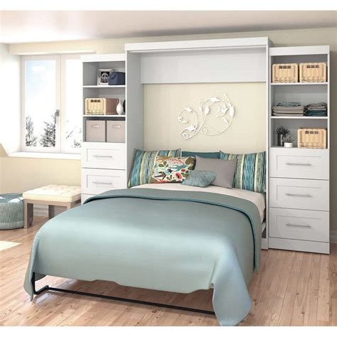 Boutique Queen Wall Bed With Two 25 Storage Units With Drawers In