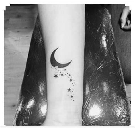 Stars Tattoo Moon And Stars Tattoo Ideas Moon Tattoo Wrist Stars
