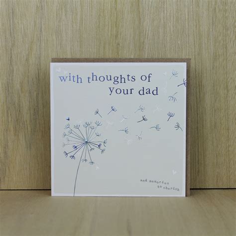 Dad Condolence Card Dad Sympathy Card In Memory Of Your Etsy