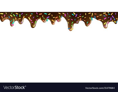 Drops Chocolate Sprinkles Grainy Royalty Free Vector Image