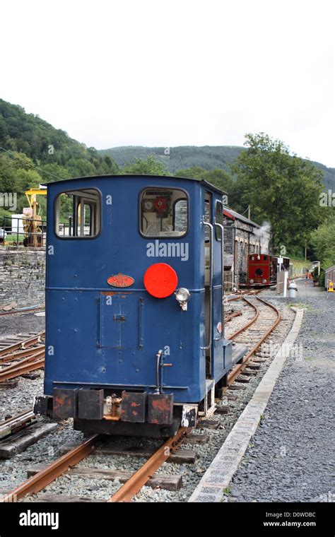 Corris Narrow Gauge Railway Engines In The Station Yard In Mid Wales