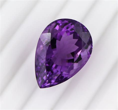 202 Ct Aaa Natural Amethyst Pear Cut Stone Faceted Amethyst Etsy