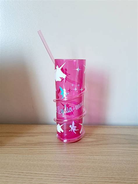 Personalized Crazy Straw Cup Tumbler Coloured Straw Wrapped Etsy Uk