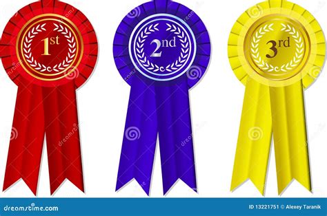 Vector Rosettes And Ribbons Stock Vector Illustration Of Label Badge
