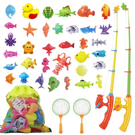 Pool Fishing Games 3 6 Year Kids Water Table Bath Toys With 1 Net Bag