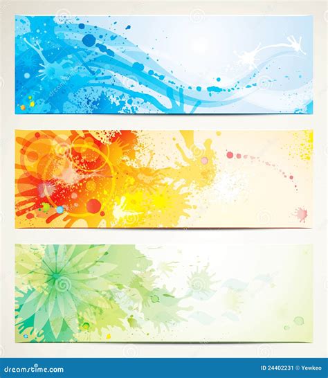 Artistic Banners Stock Vector Illustration Of Blue Color 24402231