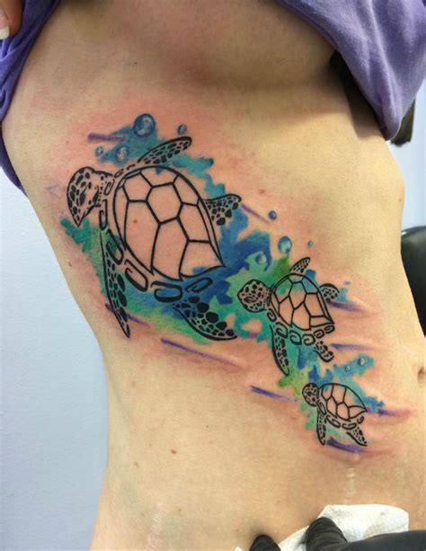 Watercolor Sea Turtles Tattoo By Chris Burke At Serenity Ink Milwaukee