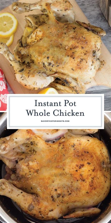 Garnish with parsley and serve warm. BEST Instant Pot Whole Chicken - How to Make Chicken in an ...