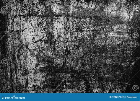 Dark Grunge Background Of Old Scratched Painted Metal Texture Stock