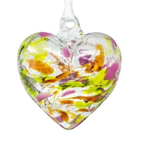Milford Friendship Topaz Glass Heart Love Small Handmade Hanging Token T Idea 5035221006543