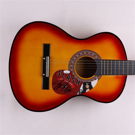 Slash Signed 38 Acoustic Guitar Jsa Pristine Auction