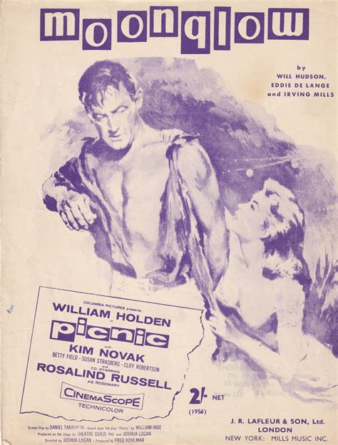 Moonglow Movie Theme William Holden 1950s Sheet Music Topics