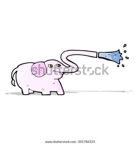 Cartoon Elephant Squirting Water Stock Vector Royalty Free Shutterstock