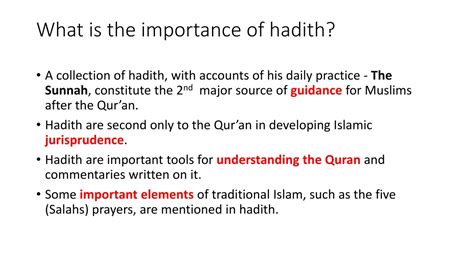 ppt hadith and sunnah powerpoint presentation free download id 8906470