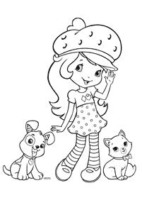 Gambar mewarnai strawberry shortcake color35 gambar kartun. Kertas Mewarna Strawberry Shortcake untuk Kanak-kanak