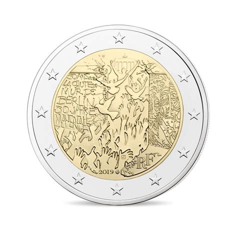 2 Euro Commémorative France 2019 Be Mur De Berlin Elysées Numismatique