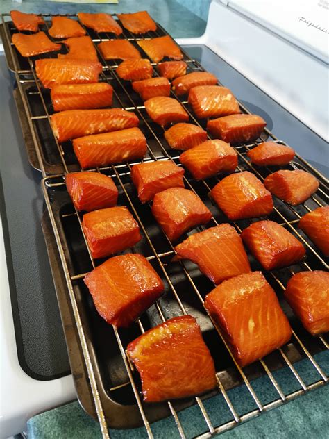 Homemade Smoked Maple Glazed Salmon Food