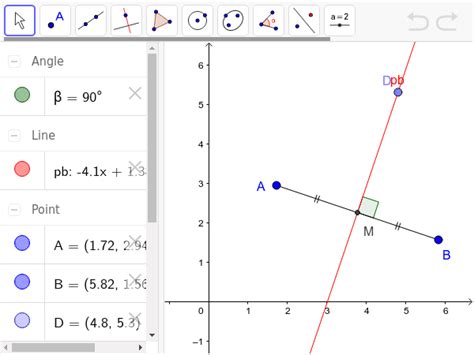 Perpendicular Bisector Of A Line Segment Geogebra