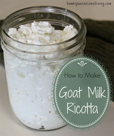 How To Make Goat Milk Ricotta Homespun Seasonal Living